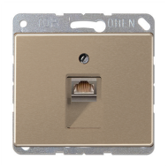 Розетка телефонная 1xRJ11 Jung SL500 Золото-бронза (в сборе) 
