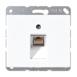 Розетка компьютерная 1xRJ45 UTP 6 категории Jung SL500 Белый (в сборе) 