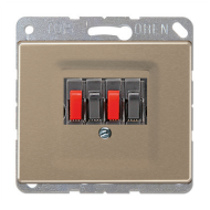 Розетка аккустическая двойная Jung SL500 Золото-бронза (в сборе) 