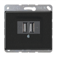 Розетка USB для зарядки устройств Jung SL500 Черный (в сборе) 