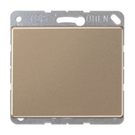 Розетка с заземлением и с крышкой Jung SL500 Золото-бронза (в сборе) 