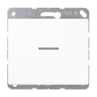 Выключатель одноклавишный с подсветкой Jung SL500 Белый (в сборе) 