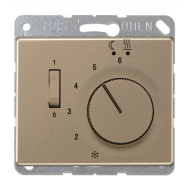 Терморегулятор для теплого пола с внешним датчиком Jung SL500 Золото-бронза (в сборе) 