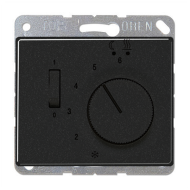 Терморегулятор для теплого пола с внешним датчиком Jung SL500 Черный (в сборе) 