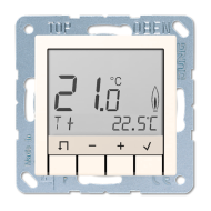 Терморегулятор электронный Jung AS Слоновая кость (в сборе) 