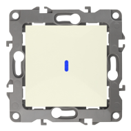 Выключатель одноклавишный с подсветкой Эра 12N Слоновая кость (в сборе) 