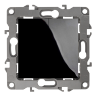 Переключатель двухклавишный (проходной) Эра 12N Черный (в сборе) 