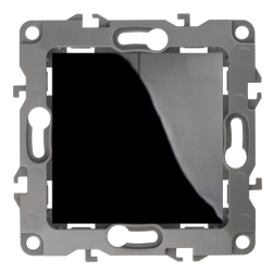 Переключатель двухклавишный (проходной) Эра 12N Черный (в сборе) 