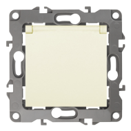 Розетка с заземлением и с крышкой Эра 12N Слоновая кость (в сборе) 