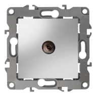 Розетка TV оконечная Эра 12N Алюминий (в сборе) 