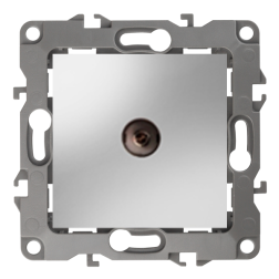 Розетка TV оконечная Эра 12N Алюминий (в сборе) 