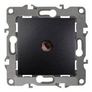 Розетка TV оконечная Эра 12N Антрацит (в сборе) 