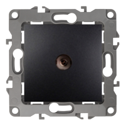 Розетка TV оконечная Эра 12N Антрацит (в сборе) 