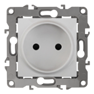 Розетка без заземления Эра 12N Белый (в сборе) 