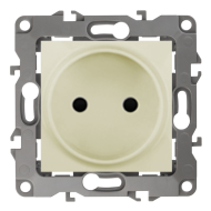 Розетка без заземления Эра 12N Слоновая кость (в сборе) 