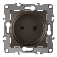 Розетка без заземления Эра 12N Бронза (в сборе) 