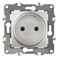 Розетка без заземления Эра 12N Перламутровый (в сборе) 