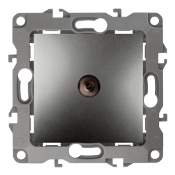 Розетка TV оконечная Эра 12N Графит (в сборе) 