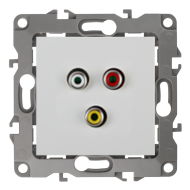 Розетка аудио / видео RCA Эра 12N Белый (в сборе) 