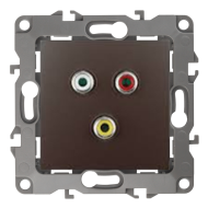 Розетка аудио / видео RCA Эра 12N Бронза (в сборе) 