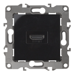 Розетка HDMI Эра 12N Черный (в сборе) 