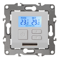 Терморегулятор для теплого пола с внешним датчиком Эра 12N Белый (в сборе) 