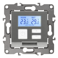 Терморегулятор для теплого пола с внешним датчиком Эра 12N Графит (в сборе) 