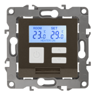 Терморегулятор для теплого пола с внешним датчиком Эра 12N Бронза (в сборе) 