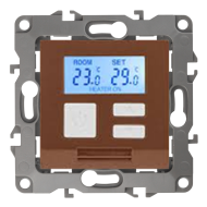 Терморегулятор для теплого пола с внешним датчиком Эра 12N Медь (в сборе) 