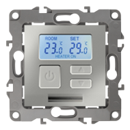 Терморегулятор для теплого пола с внешним датчиком Эра 12N Перламутровый (в сборе) 