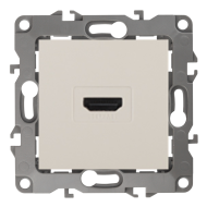 Розетка HDMI Эра Elegance Слоновая кость (в сборе) 