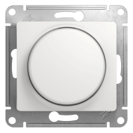 Светорегулятор поворотный 300 Вт Schneider Electric Glossa Белый (в сборе) 