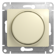 Светорегулятор поворотный 300 Вт Schneider Electric Glossa Бежевый (в сборе) 