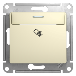 Выключатель карточный Schneider Electric Glossa Бежевый (в сборе) 