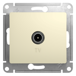 Розетка TV оконечная Schneider Electric Glossa Бежевый (в сборе) 