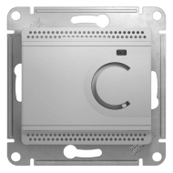 Терморегулятор для теплого пола с внешним датчиком Schneider Electric Glossa Алюминий (в сборе) 