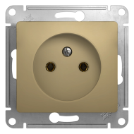 Розетка без заземления Schneider Electric Glossa Титан (в сборе) 