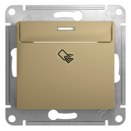 Выключатель карточный Schneider Electric Glossa Титан (в сборе) 