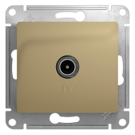 Розетка TV проходная Schneider Electric Glossa Титан (в сборе) 