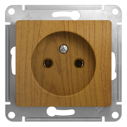 Розетка без заземления Schneider Electric Glossa Дуб (в сборе) 