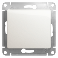 Выключатель одноклавишный Schneider Electric Glossa Перламутровый (в сборе) 