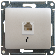 Розетка телефонная 1xRJ11 Schneider Electric Glossa Перламутровый (в сборе) 