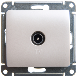 Розетка TV проходная Schneider Electric Glossa Перламутровый (в сборе) 