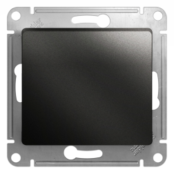 Выключатель одноклавишный Schneider Electric Glossa Антрацит (в сборе) 
