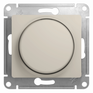 Светорегулятор поворотный 300 Вт Schneider Electric Glossa Молочный (в сборе) 