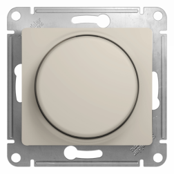 Светорегулятор поворотный 300 Вт Schneider Electric Glossa Молочный (в сборе) 