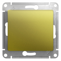 Выключатель одноклавишный Schneider Electric Glossa Фисташковый (в сборе) 