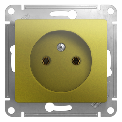 Розетка без заземления Schneider Electric Glossa Фисташковый (в сборе) 