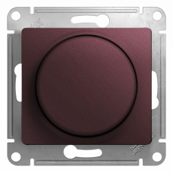 Светорегулятор поворотный 300 Вт Schneider Electric Glossa Баклажановый (в сборе) 