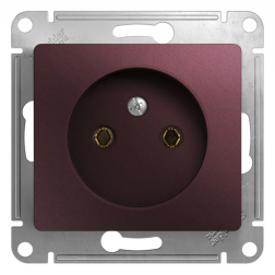 Розетка без заземления Schneider Electric Glossa Баклажановый (в сборе) 